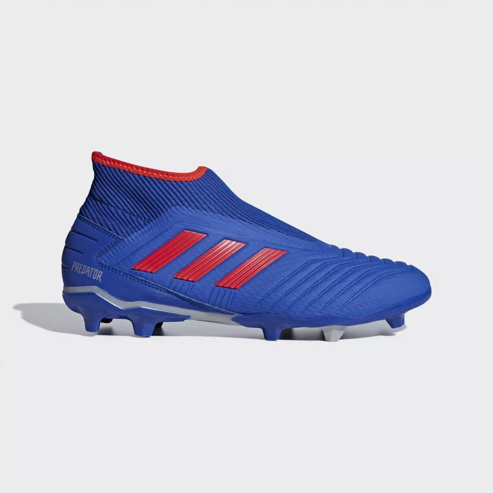 Adidas Predator 19.3 Laceless Firm Ground Tacos de Futbol Azules Para Hombre (MX-77309)